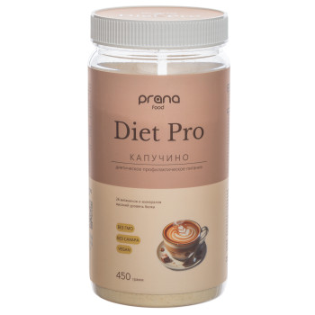 Коктейль PRANA Diet Pro "Капучино", банка 450 гр.