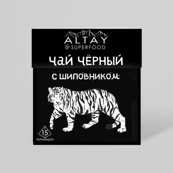 Чай черный в пирамидках с шиповником, 30 грамм