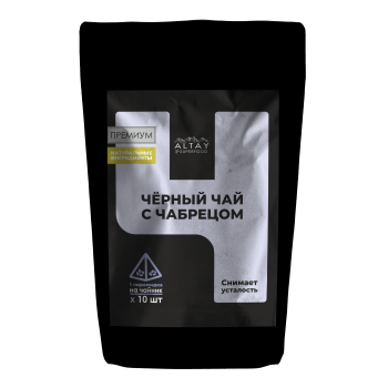 Чай черный в пирамидках с чабрецом, 40 грамм (упаковка doy pack)