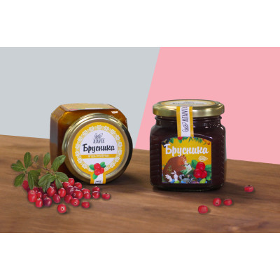 Брусника протертая, 250 грамм