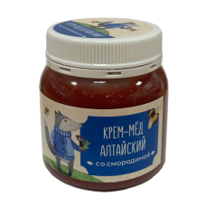 Алтайский крем-мед со смородиной, 300 грамм