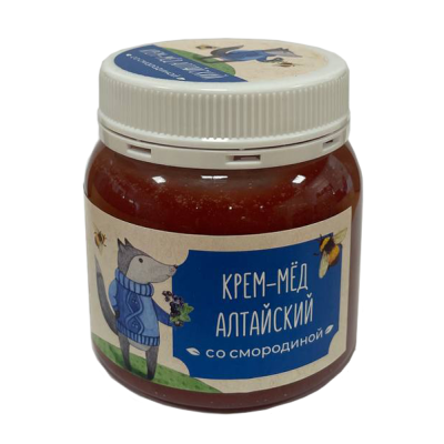 Алтайский крем-мед со смородиной, 300 грамм