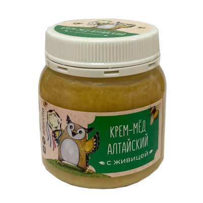 Алтайский крем-мед с живицей, 300 грамм