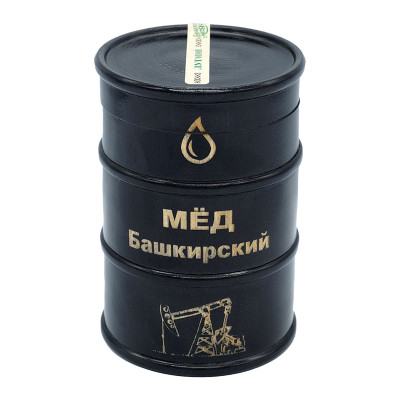 Мёд в деревянной бочке (нефть) цветочный