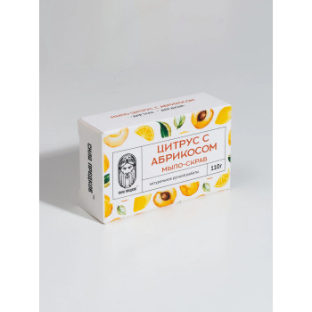 Мыло-скраб Цитрус с абрикосовой косточкой  выше средней жесткости