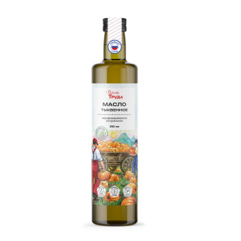 Масло тыквенное нерафинированное ТЗ "Радость труда", 250 мл
