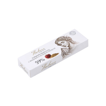 Батончики Theobroma Горький шоколад 59% без добавления сахара с вишней и зеленой гречкой  (30 г)