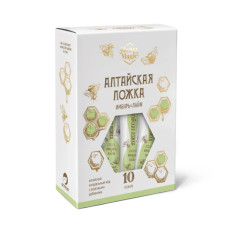 Алтайская ложка мёд, имбирь и лайм; 10 шт