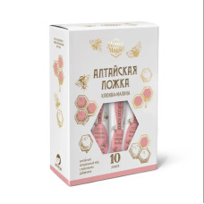 Алтайская ложка мёд, клюква и малина; 10 шт