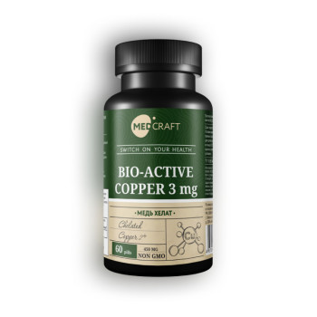 Медь хелат MedCraft, 3 мг, 60 табл.