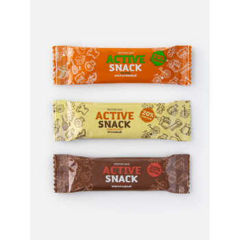 Шоу-бокс из 36 протеиновых батончков Active snack