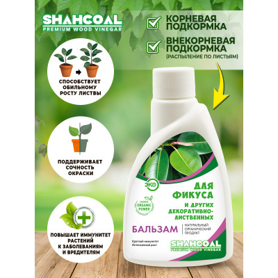 Бальзам для комнатных декоративно-лиственныхрастений (фикус, диффенбахии, монстеры, драцены,филодендрон, колеус, калатея, кротон и др.) 0,25 л, концентрат