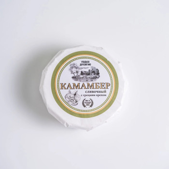 Сыр мягкий с белой плесенью и грецким орехом Камамбер сливочный