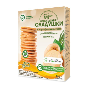 Конопляные оладушки VEGAN c картофелем и луком