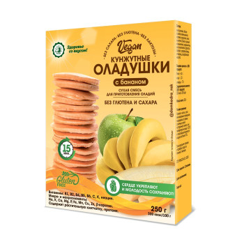 Кунжутные оладушки VEGAN с бананом