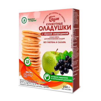 Кунжутные оладушки VEGAN с чёрной смородиной