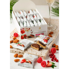 Конфеты шоколадные с марципаном ассорти / 3 вкуса / Сибирский кедр / 460 г / шоу-бокс 
