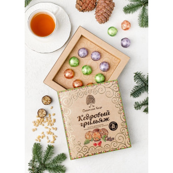 Кедровый грильяж ассорти / яблоко, шишка, черемуха / 120 г