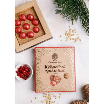 Кедровый грильяж с клюквой / редизайн / 120 г /