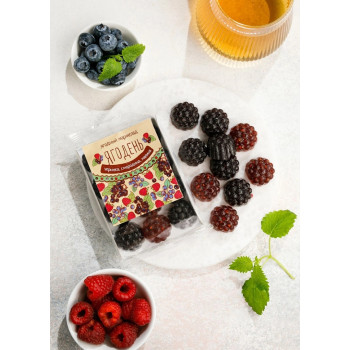 Мармелад Ягодень ассорти / черника, смородина, малина / подложка / 165 г