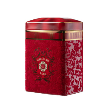WILLIAMS RUBY РУБИН  Жестяная флокированная (с бархатным декором) баночка