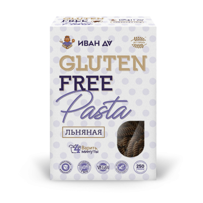 Паста (макаронные изделия) БЕЗГЛЮТЕНОВАЯ льняная п/п