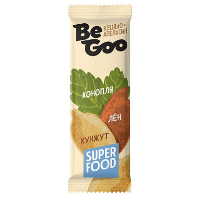 Батончик орехово - фруктовый кешью - апельсин / BeGoo