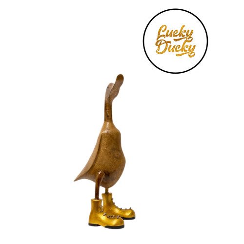 Статуэтка Утка в золотистых ботинках размер L