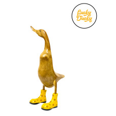 Статуэтка Утка в желтых ботинках в цветочек размер L