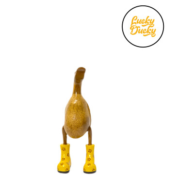 Статуэтка Утка в желтых ботинках в цветочек размер S