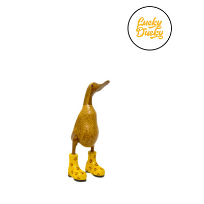 Статуэтка Утка в желтых ботинках в цветочек размер S
