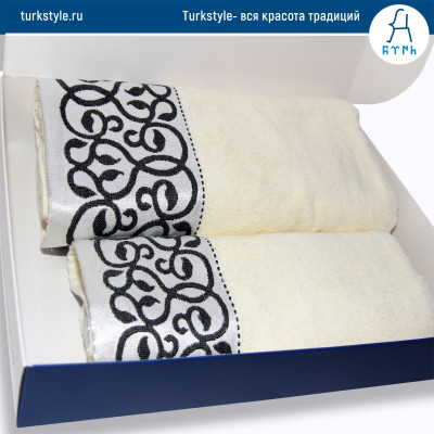 Набор махровых полотенец  50*90 см, 70*140 см, 2 шт (для лица и для бани), в подрочной коробке. 