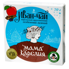 Иван-чай Карельский прессованный особенный зимний с яблоком и корицей; 70 г