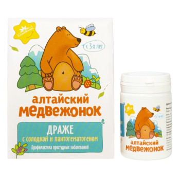 Драже Алтайский медвежонок с солодкой и пантогематогеном